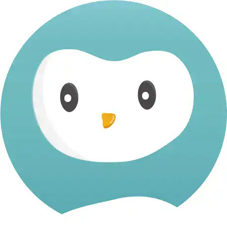Wysa app logo. A friendly penguin mascot with a white face and yellow beak