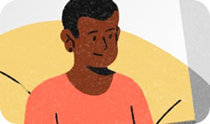 A young person's bust